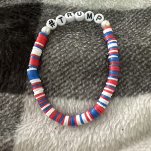 #trump bracelet red white and blue