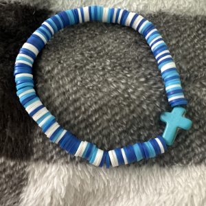 blue cross bracelet